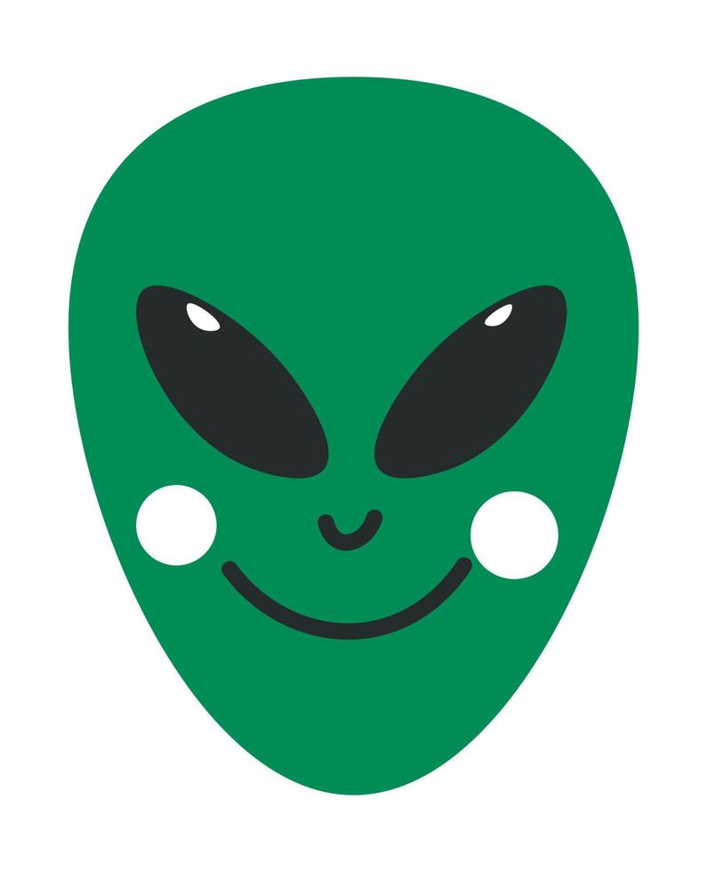 cara de personaje alienígena, personaje extraterrestre vector