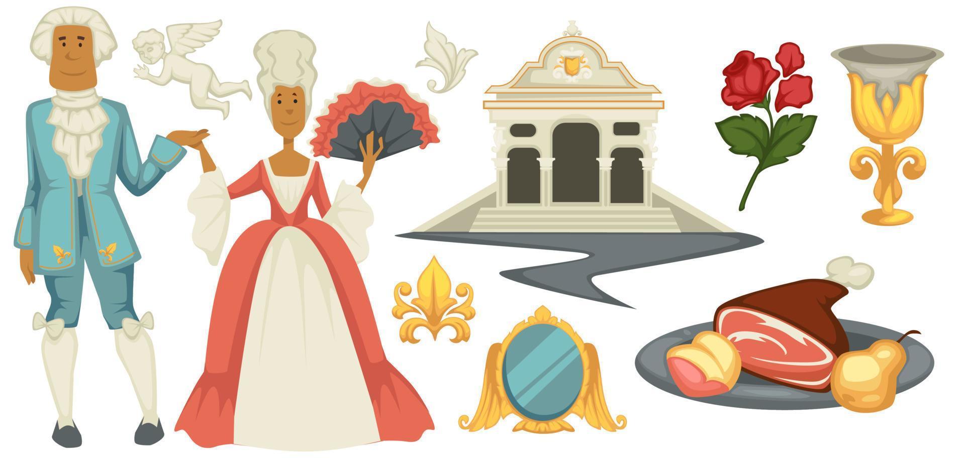 Baroque or renaissance culture and life vector