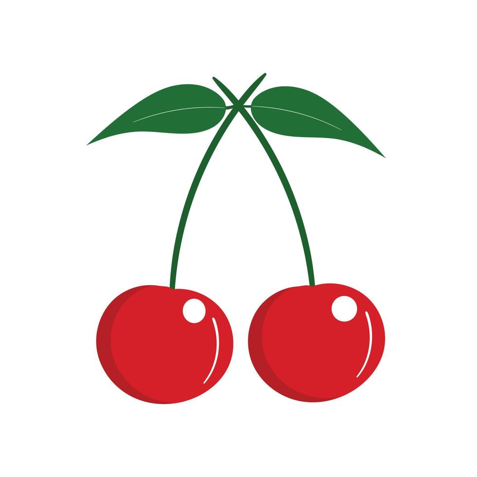cherry icon. red cherry sign vector