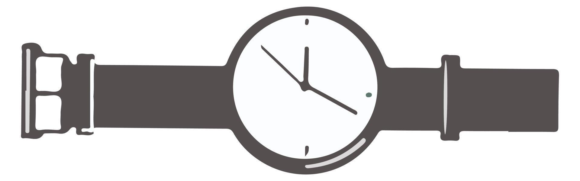 Vintage or retro watch for wrist, hand clocks vector