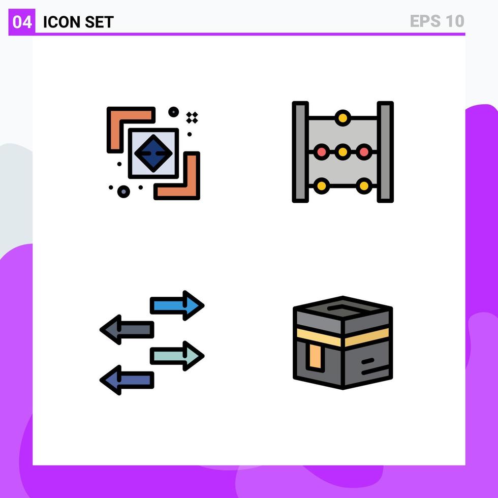 paquete de iconos de vectores de stock de 4 signos y símbolos de línea para la diferencia de rutas de tráfico elementos de diseño de vectores editables santos matemáticos