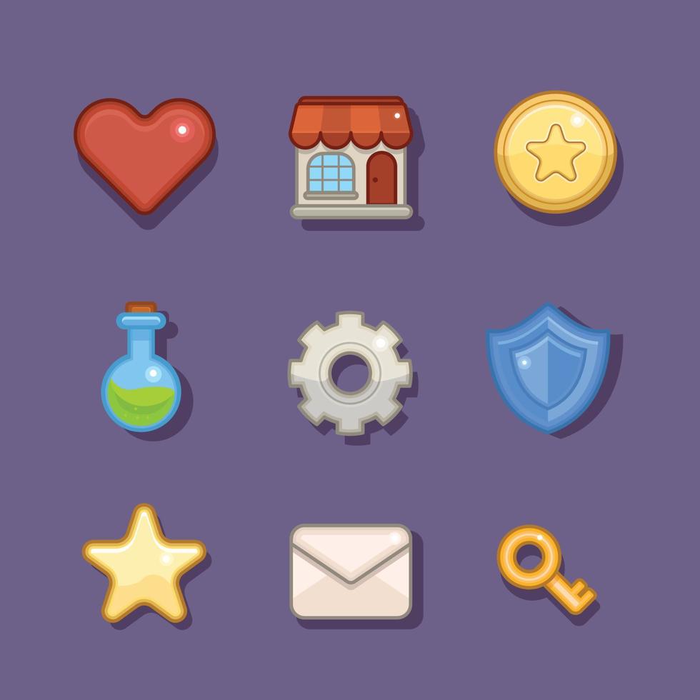 Application Game Flat Icon Collection vector