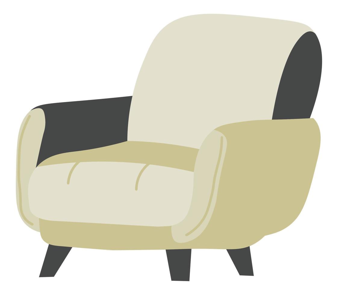 Armchair with soft back and handles furniture vector