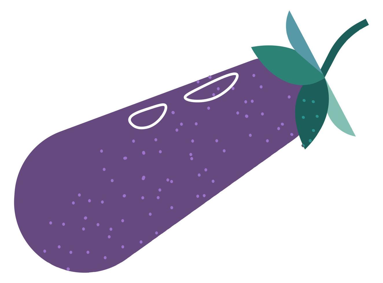 Aubergine vegetable, eggplant ripe veggie icon vector