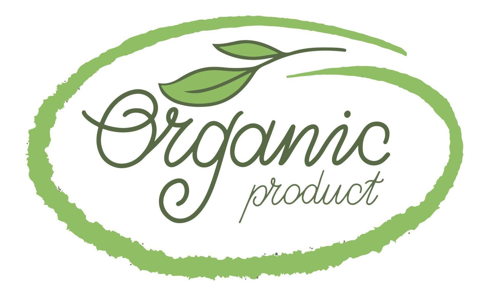 Organic product, ecologically friendly design vector