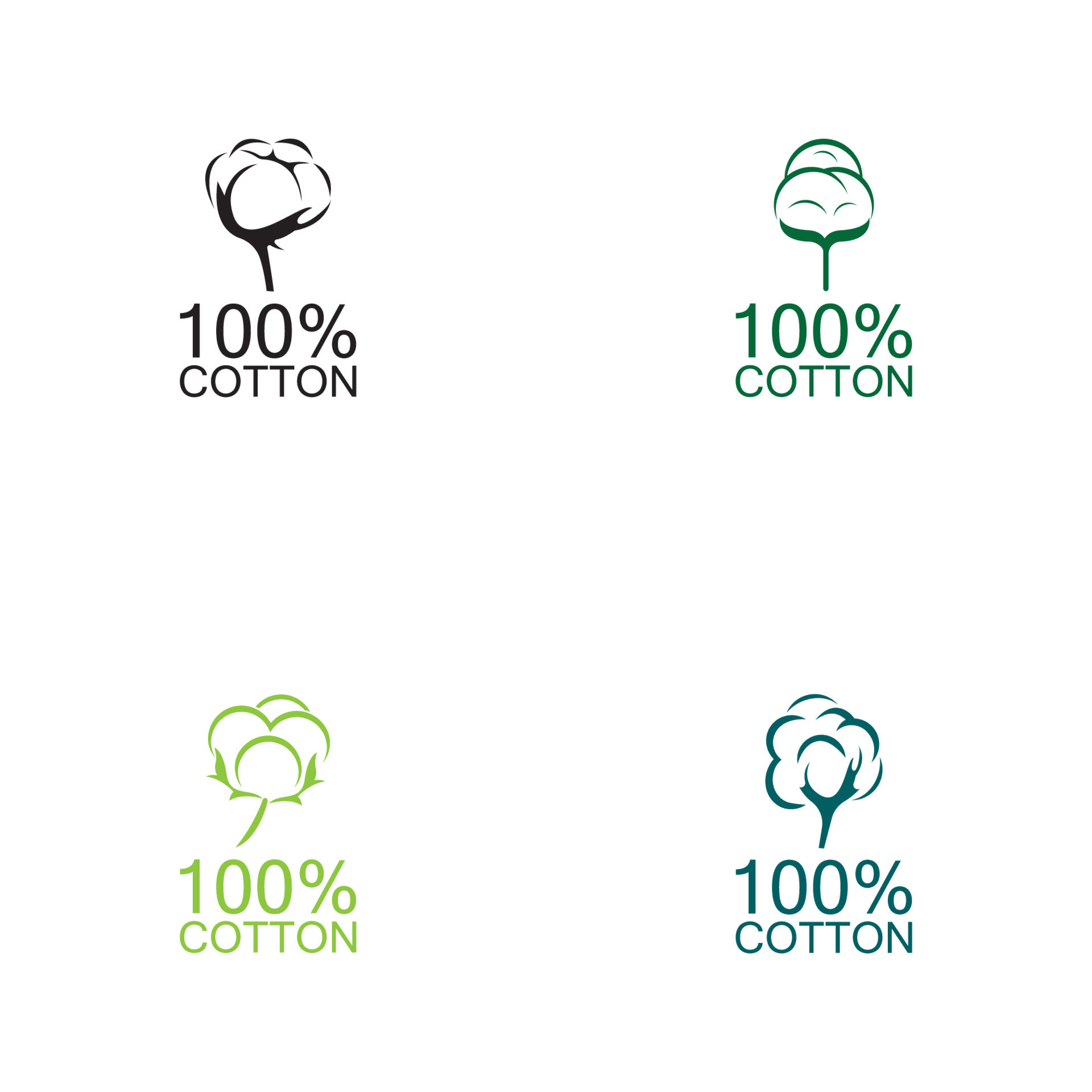 100 percent cotton icon. Natural organic cotton, pure cotton vector labels.  logo vector illustration 17743387 Vector Art at Vecteezy