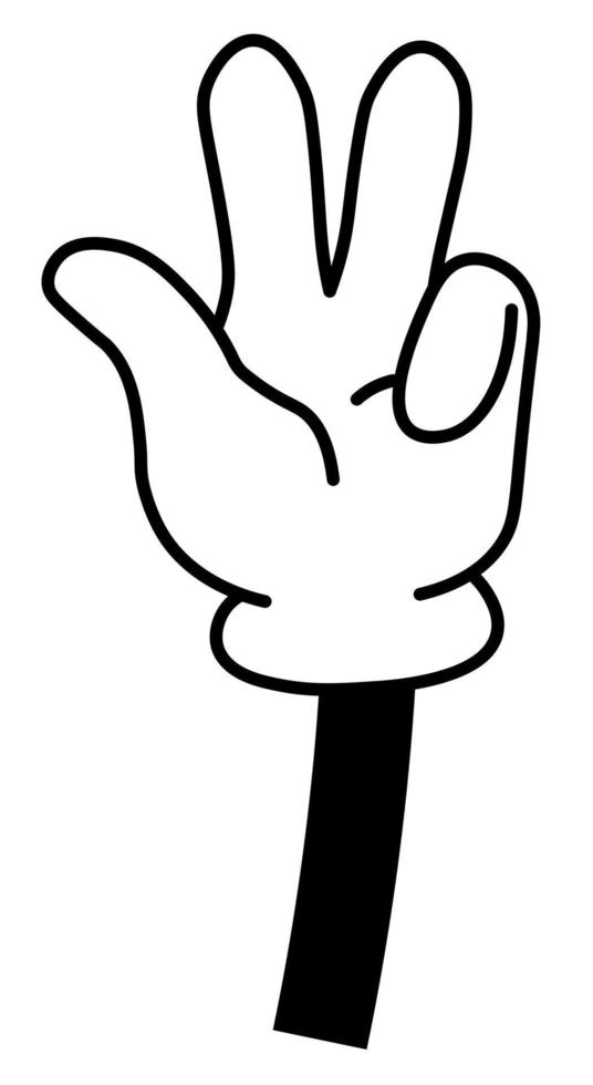 signo de victoria gesto de la mano comunicación no verbal vector