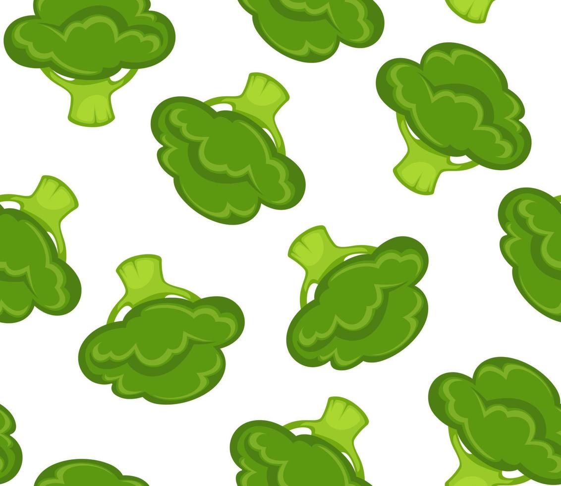 brócoli vegetal, estampado de patrón de producto fresco vector