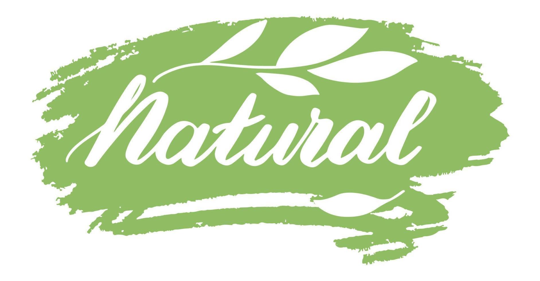 Natural and ecological products, banner with leaf vector