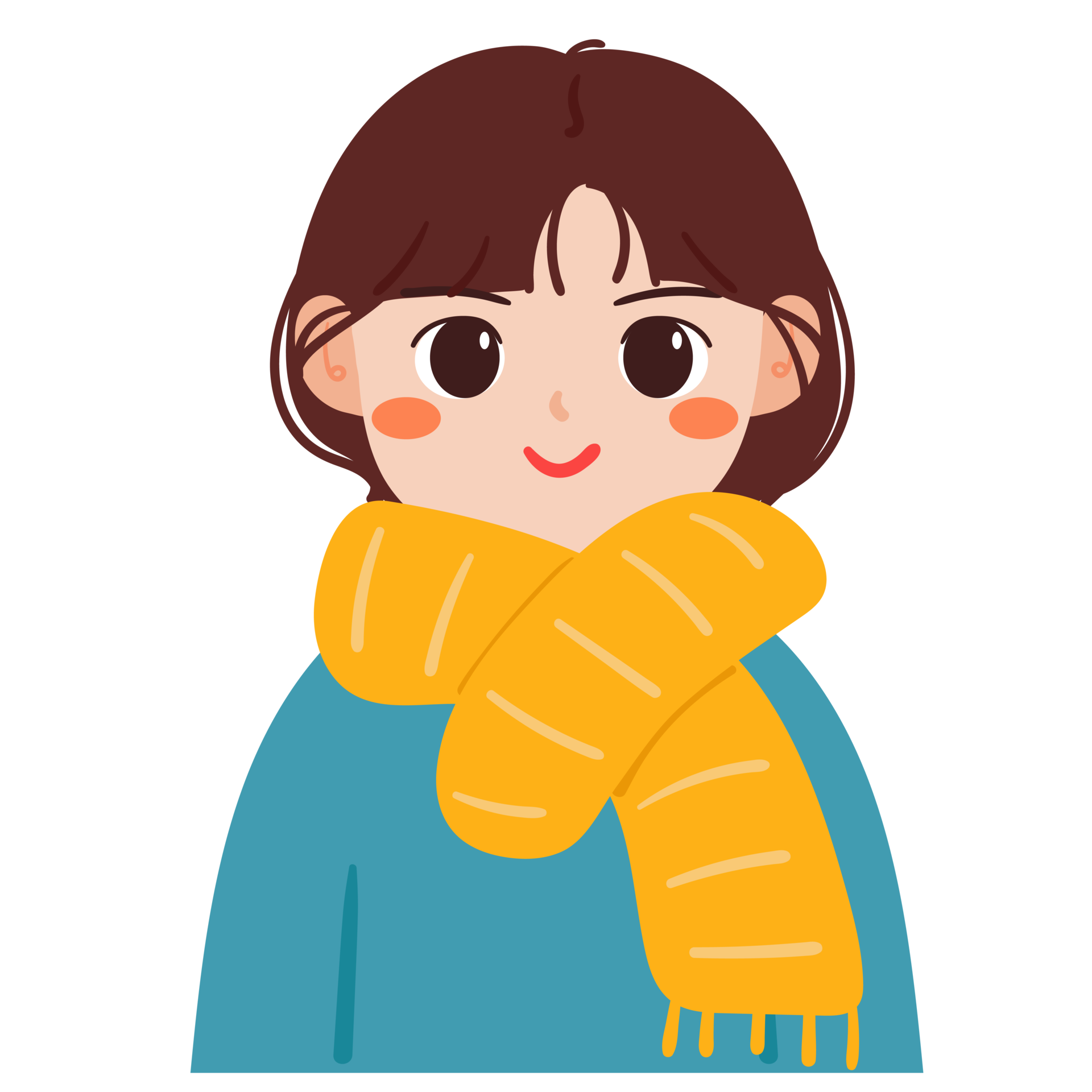 cartoon-girl-wearing-scarf-cute-girl-drawing-for-profile-picture