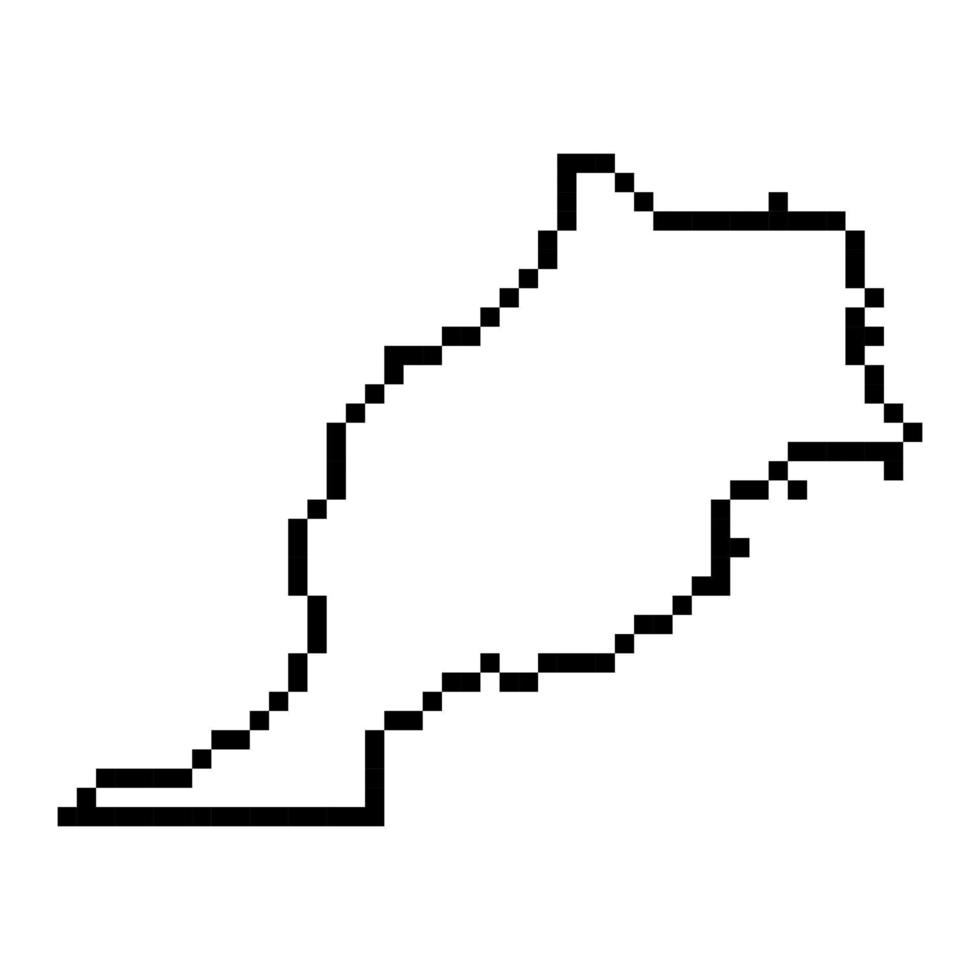 Pixel map of Morocco. Vector illustration.