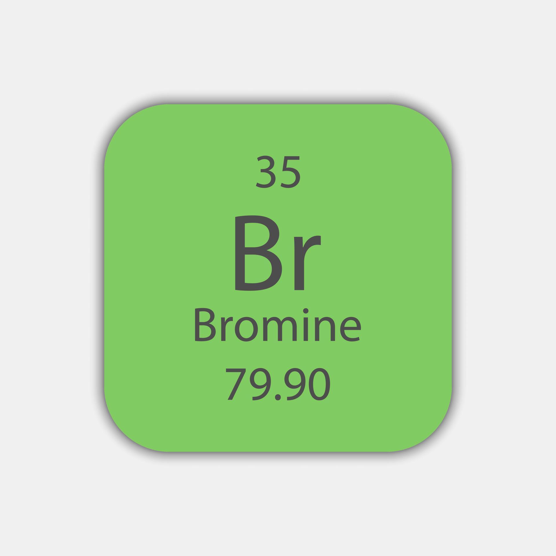 Bromine symbol. Chemical element of the periodic table. Vector illustration. 17743994 Vector Art