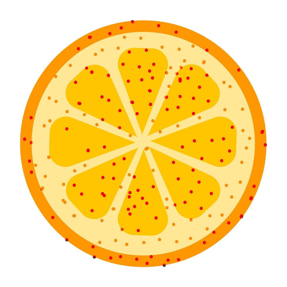 rebanada de vector de mandarina, naranja o cítricos