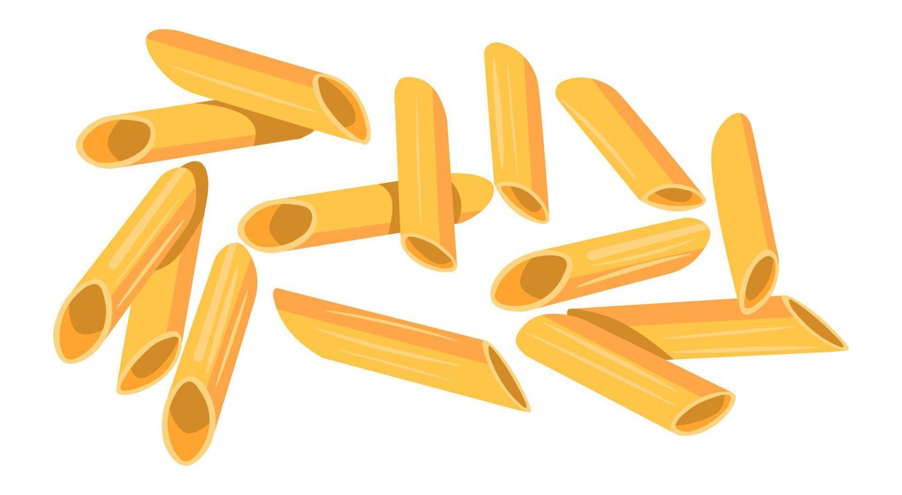 Penne macaroni, Italian dry pasta food recipe 17744102 Vector Art at  Vecteezy