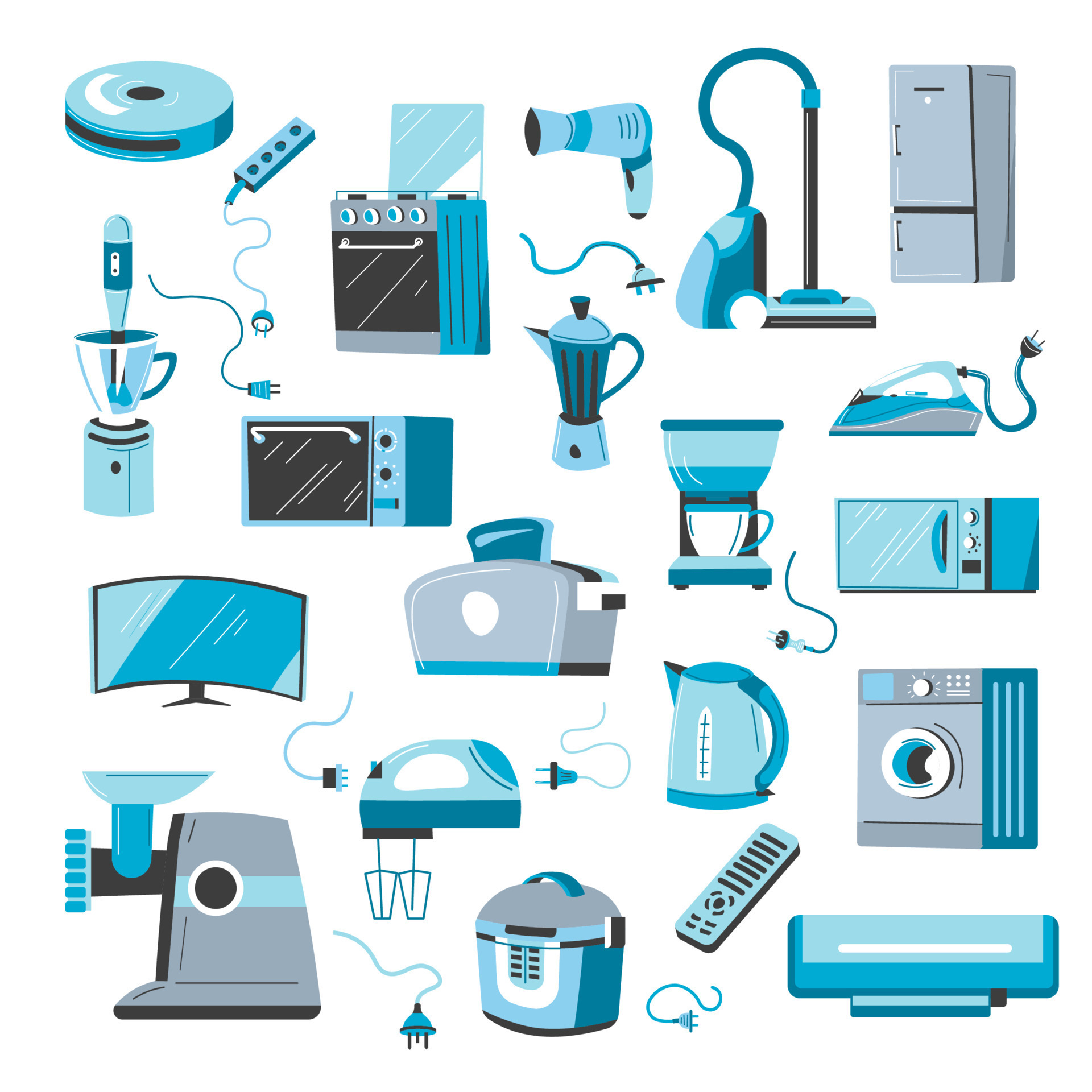 Household appliances kitchen homeappliance Vector Image