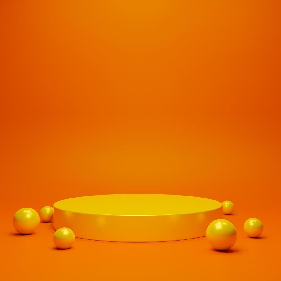 Studio Scene For Product Display. Mockup for showing product, 3D rendering photo