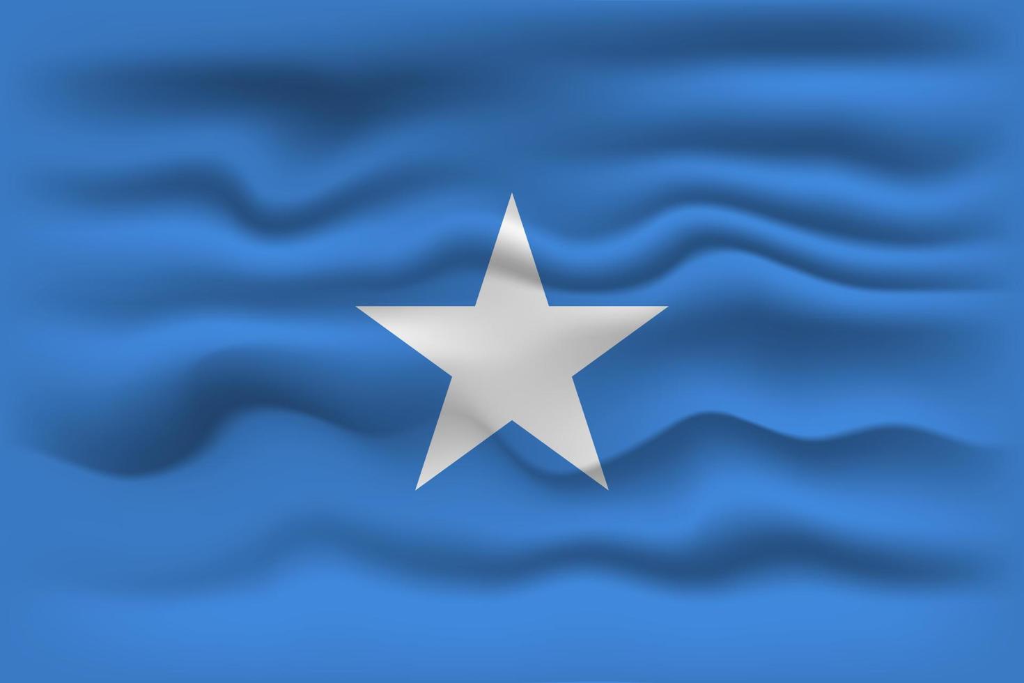 Waving flag of the country Somalia Islands. Vector illustration.