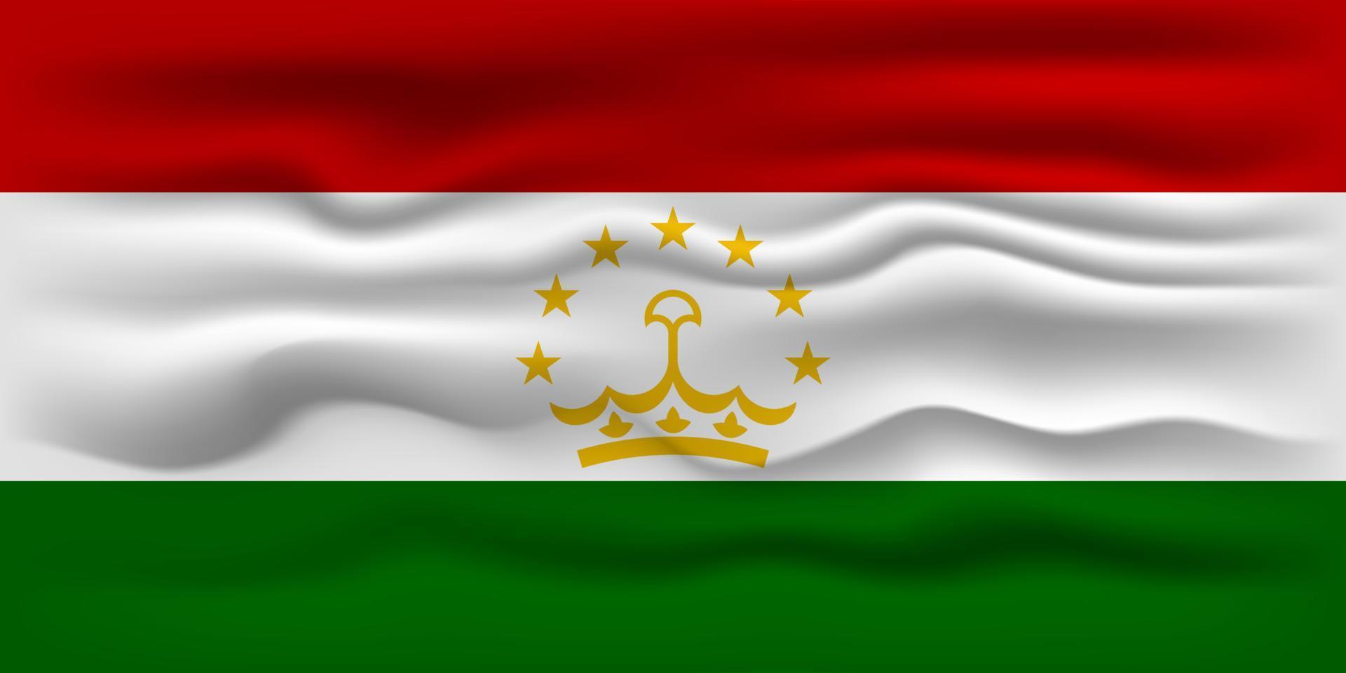ondeando la bandera del país tayikistán. ilustración vectorial vector