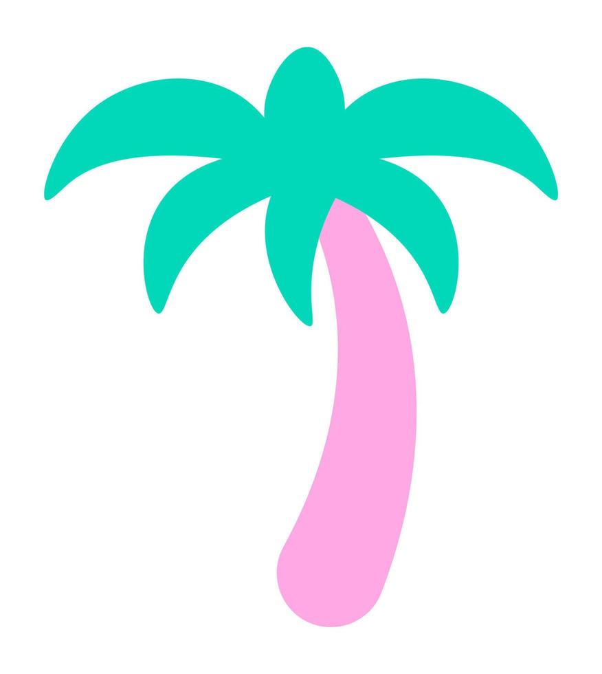 Palm tree, tropical flora and botany by seaside 17744277 Vector Art at