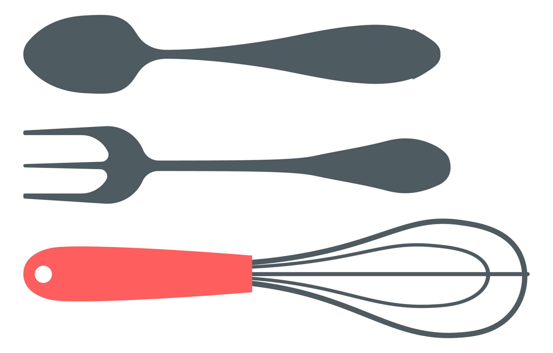 Cooking whisk and fork, spoon for eating vector 17744279 Vector Art at