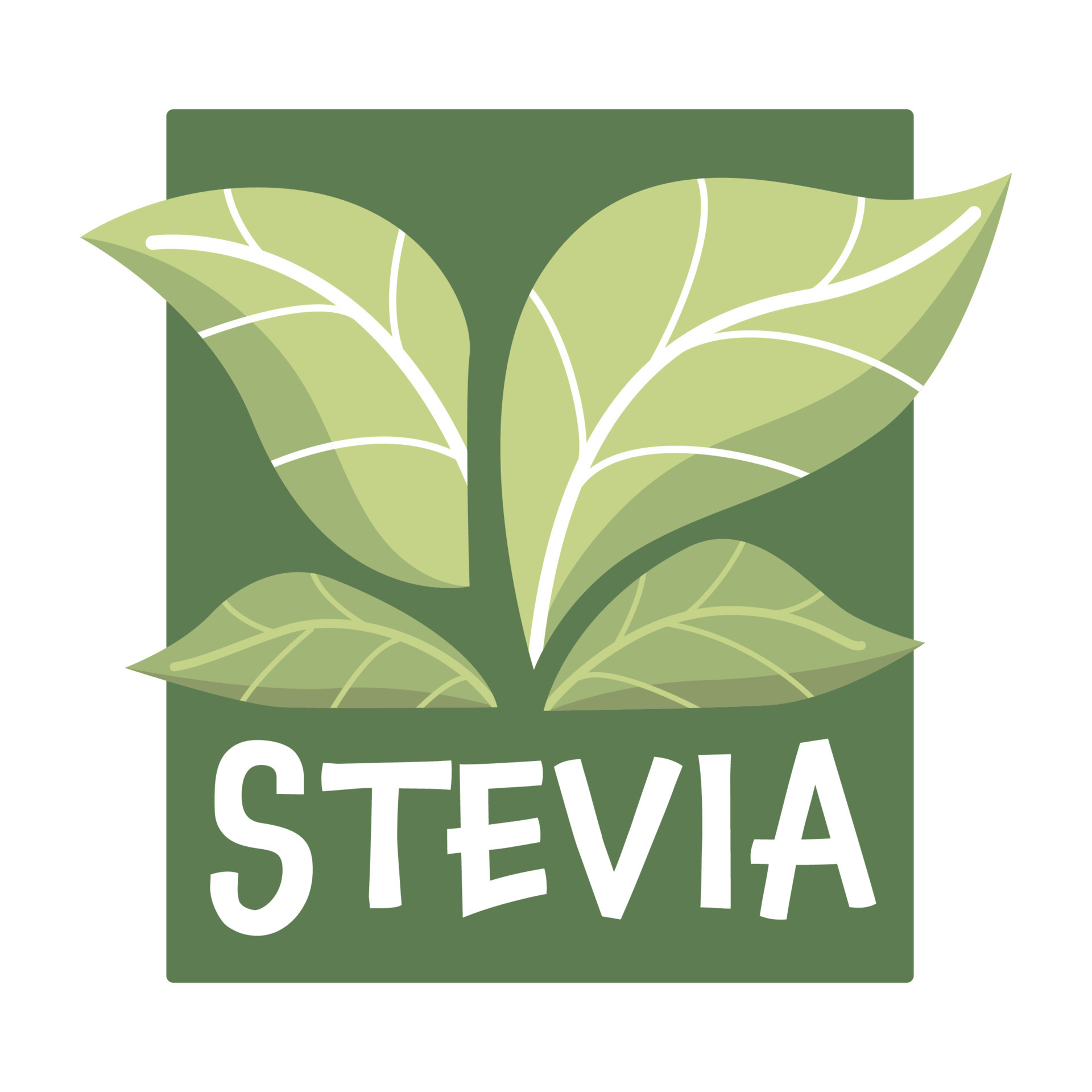 edulcorante de stevia, sustituto del logotipo de la etiqueta de azúcar