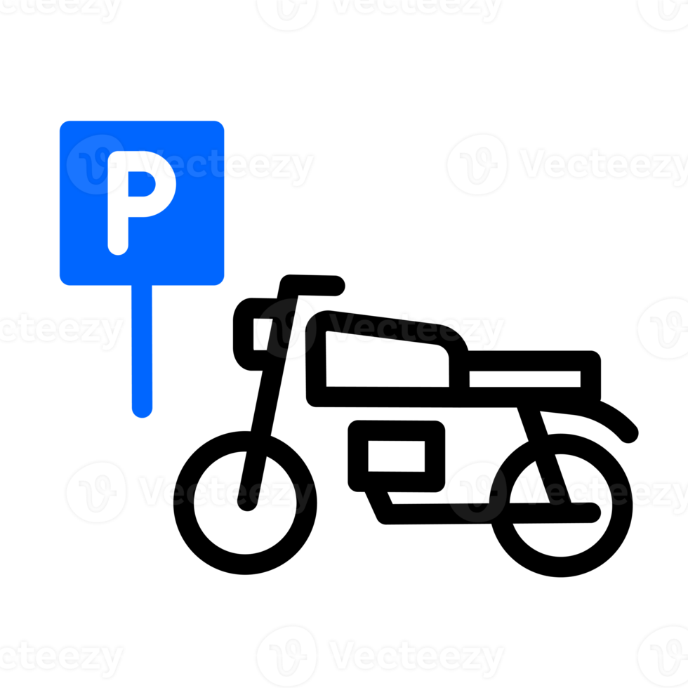 estacionamiento para el diseño de iconos de motos png