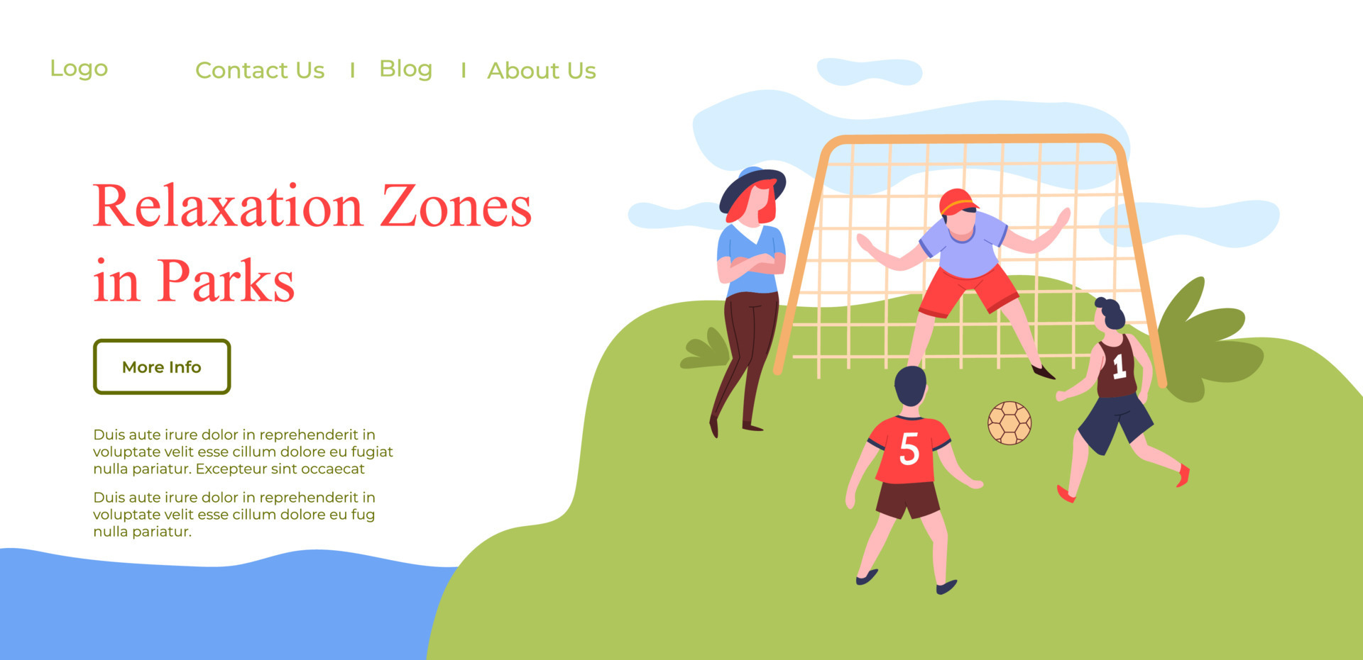 Recreation zones in park children playing football 17744502 Vector Art at Vecteezy