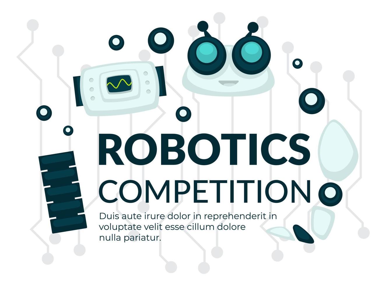 Robotics competition, exhibition or display poster vector