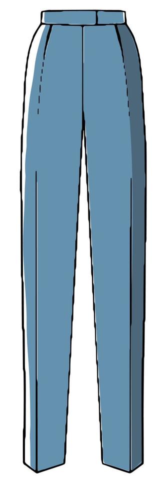 Fashionable pants for formal look, simple trousers vector