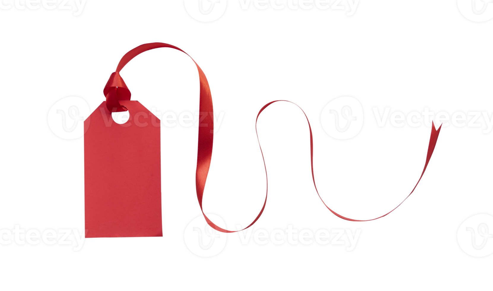 red tag isolated with ribbon for mockup 17744667 PNG