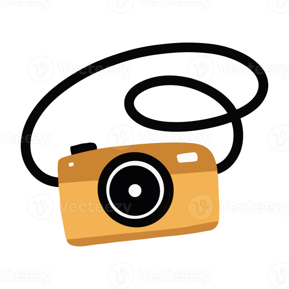 Retro camera illustration png