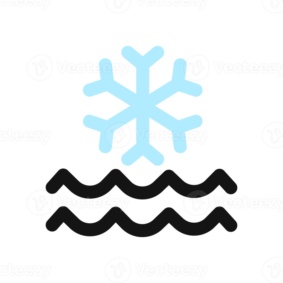 water with snowflake icon png