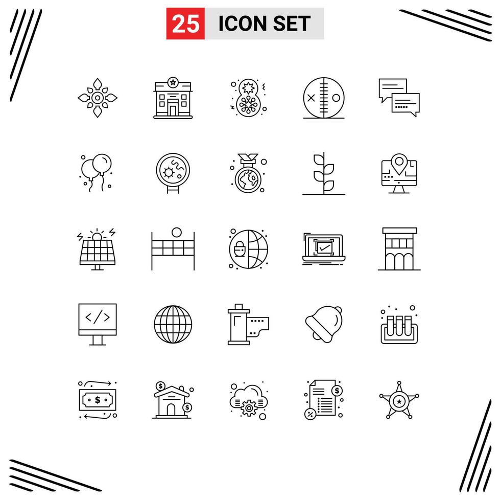 Group of 25 Modern Lines Set for puncture doll home costume gift Editable Vector Design Elements