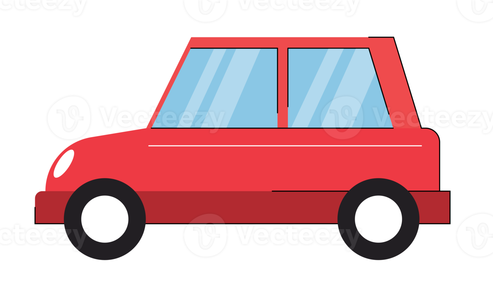 illustration de voiture rouge simple png