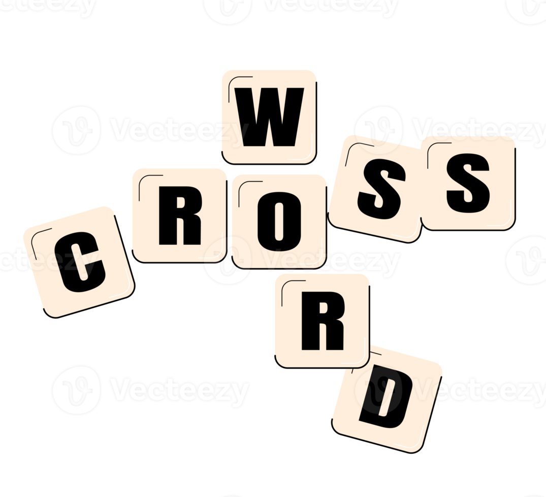 Crossword. puzzle solving concept png