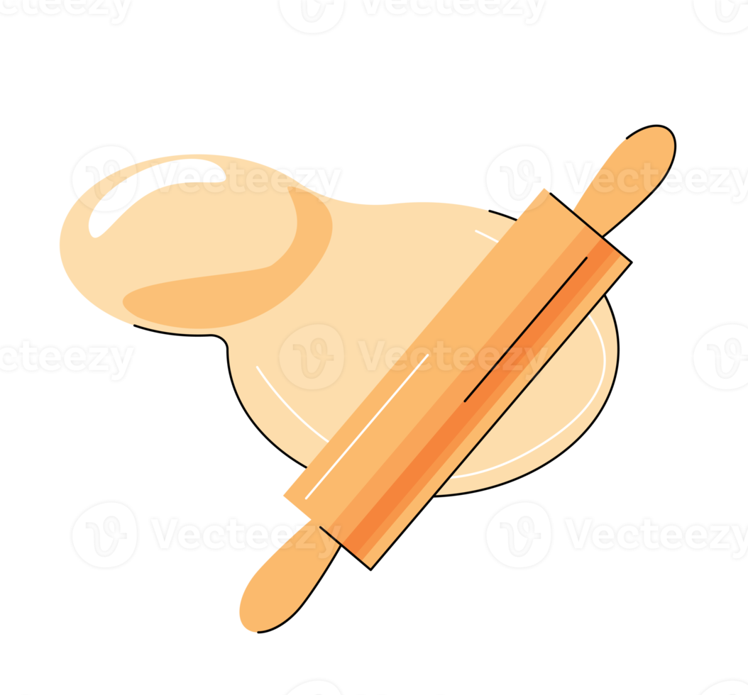 homemade dough with rolling pin 17744902 PNG