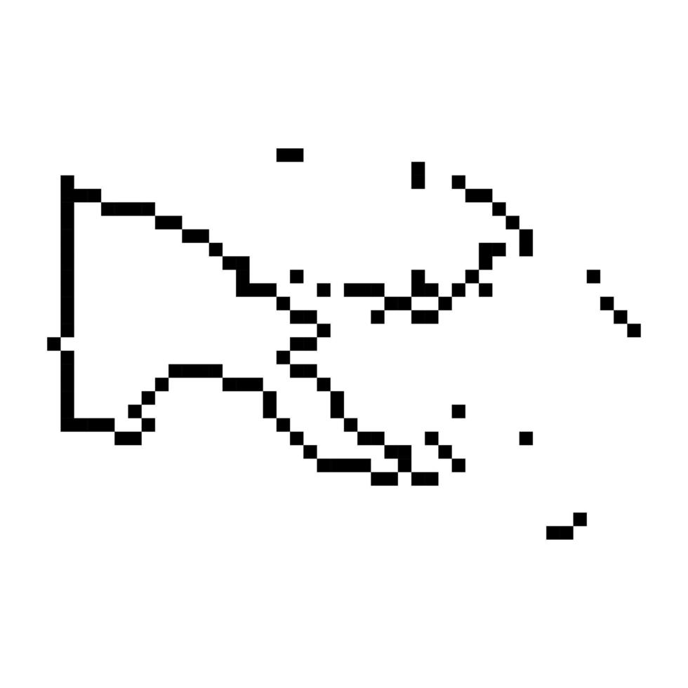 Pixel map of Papua New Guinea. Vector illustration.
