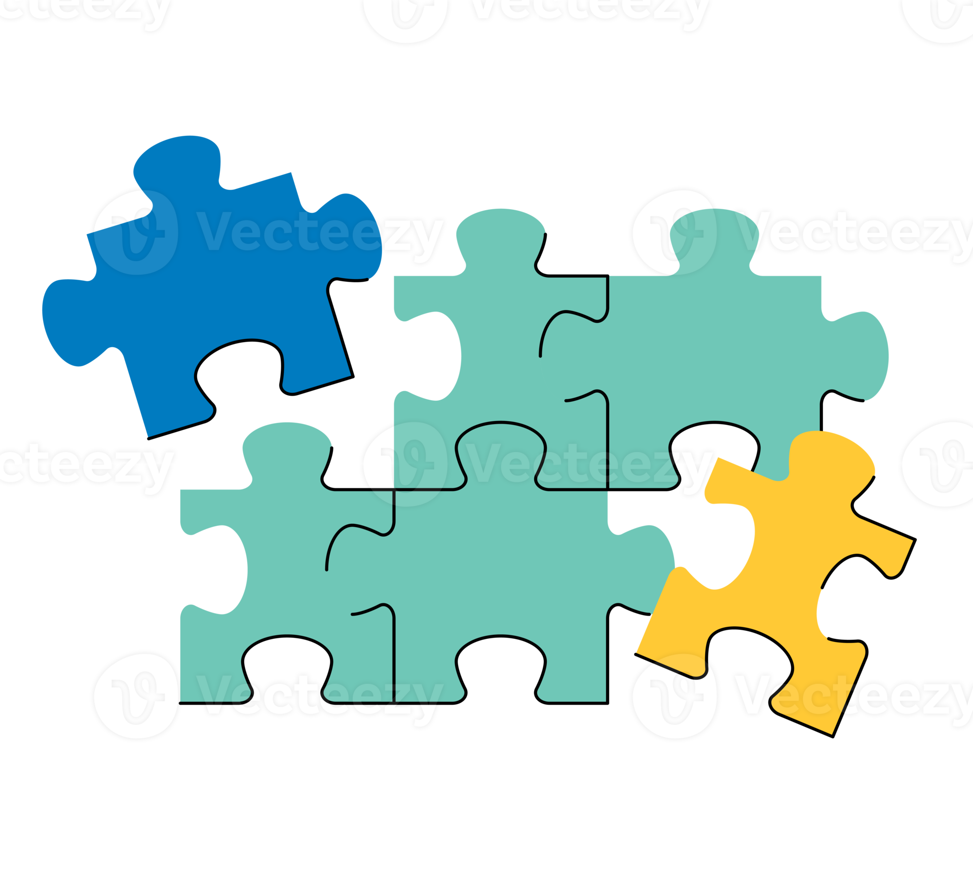 Parts of puzzles isolate 17744943 PNG
