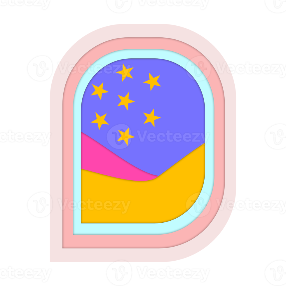 The Window and Star Night Papercut png
