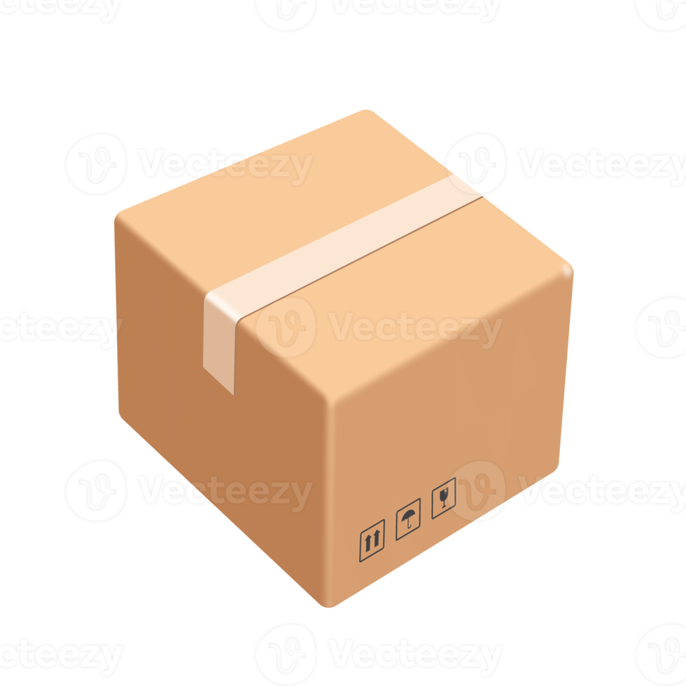 brown parcel box png