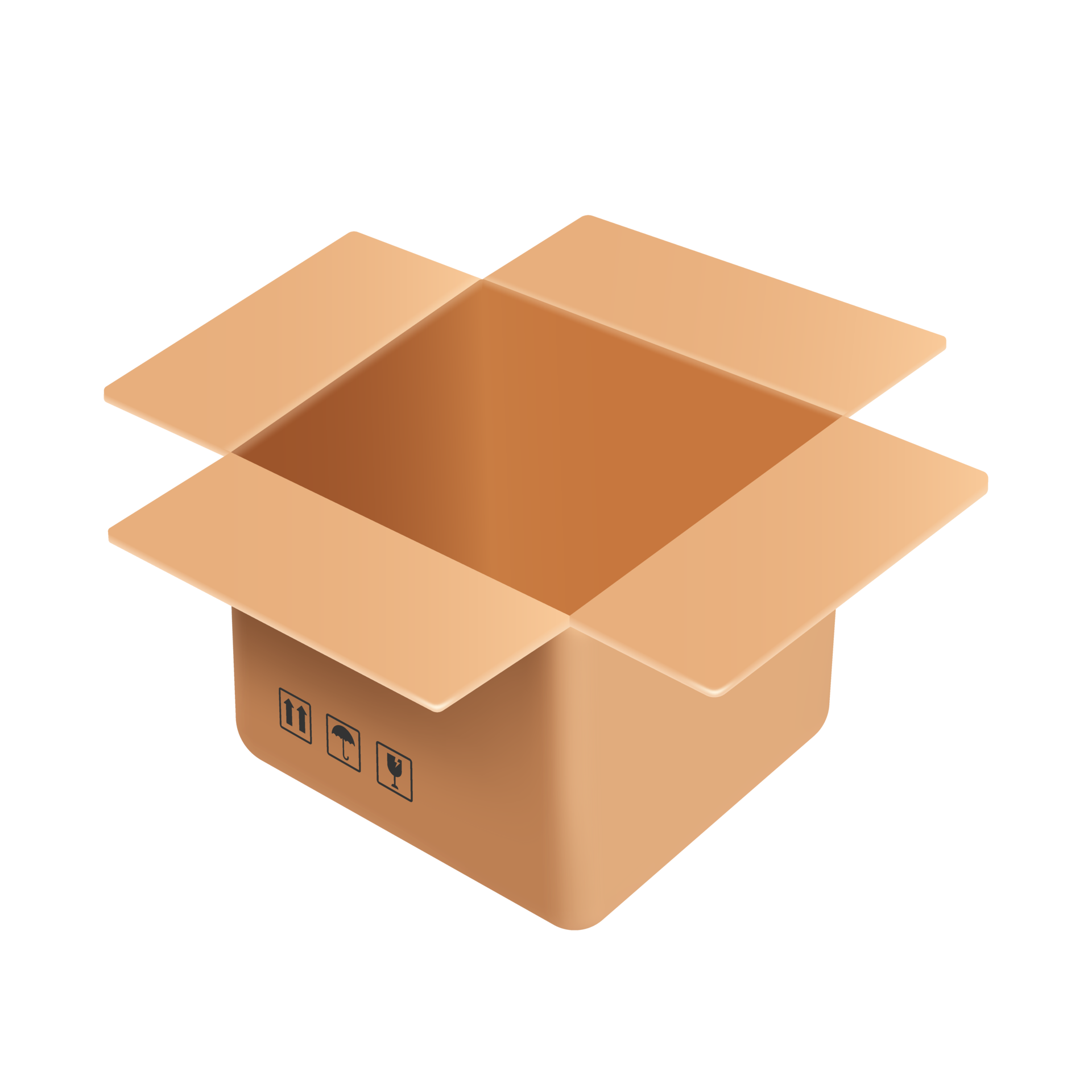 se abrió la caja de paquetes vacía. 17745092 PNG