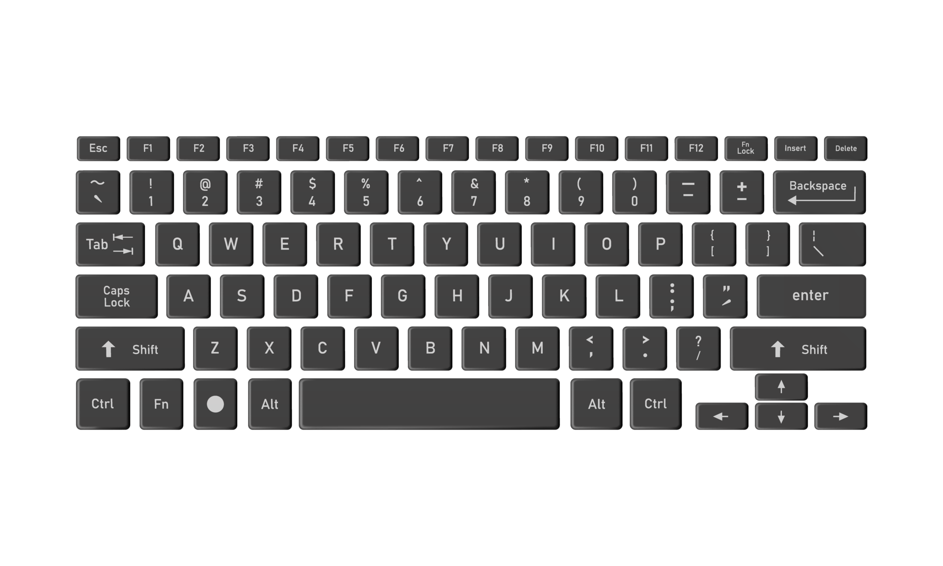black english computer keyboard 17745093 PNG
