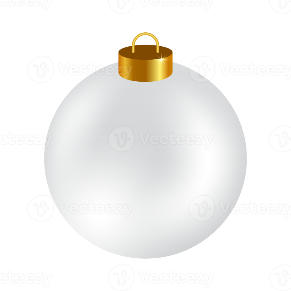 White balls christmas decorations png