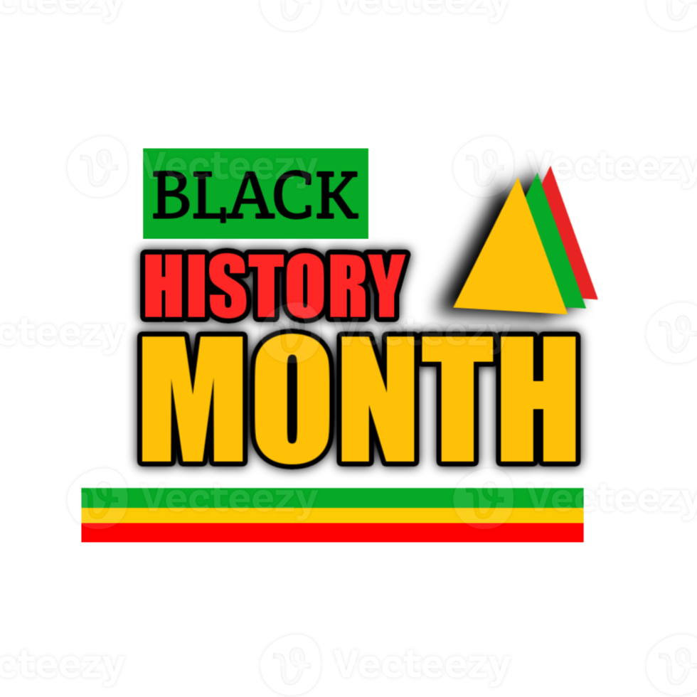 Black history month February 2023 uk png logo text effect