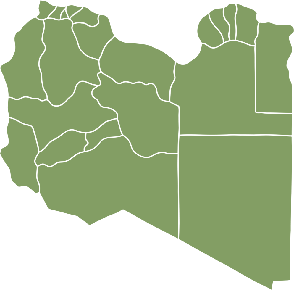 doodle freehand drawing of libya map. png