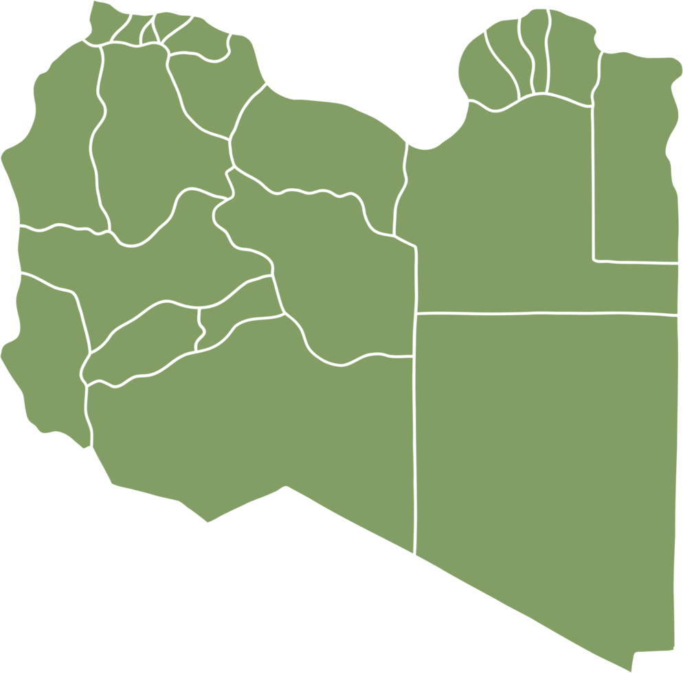 dibujo a mano alzada del mapa de libia. png