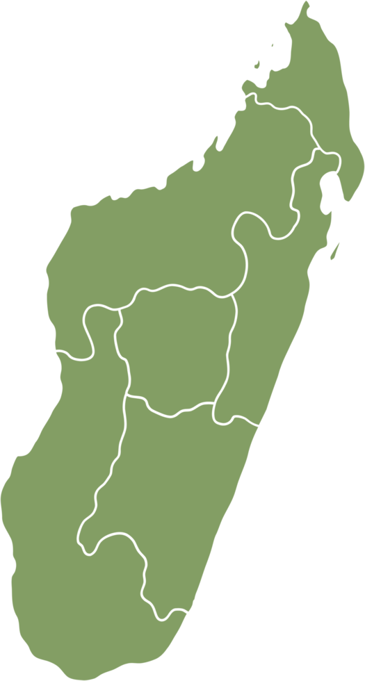scarabocchio a mano libera disegno di Madagascar carta geografica. png