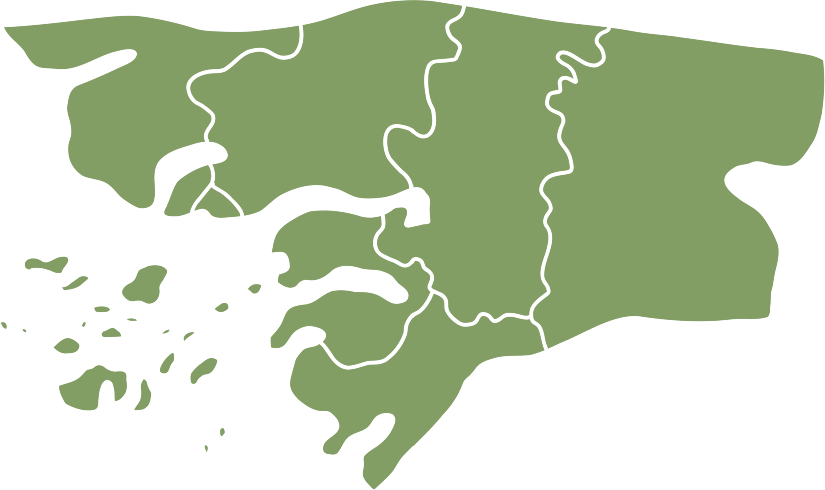doodle freehand drawing of guinea-bissau map. png