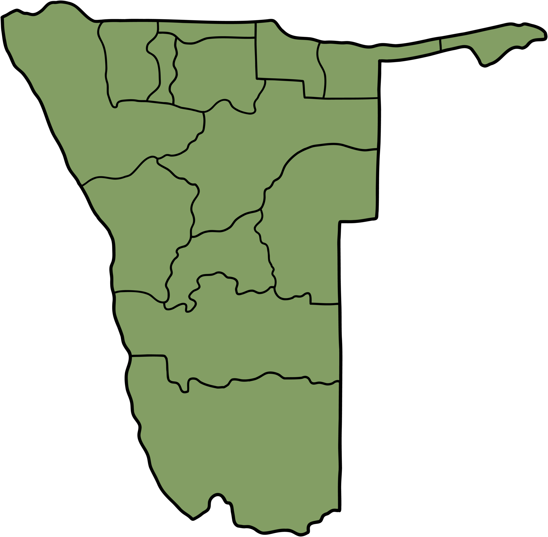 doodle freehand drawing of namibia map. 17745286 PNG
