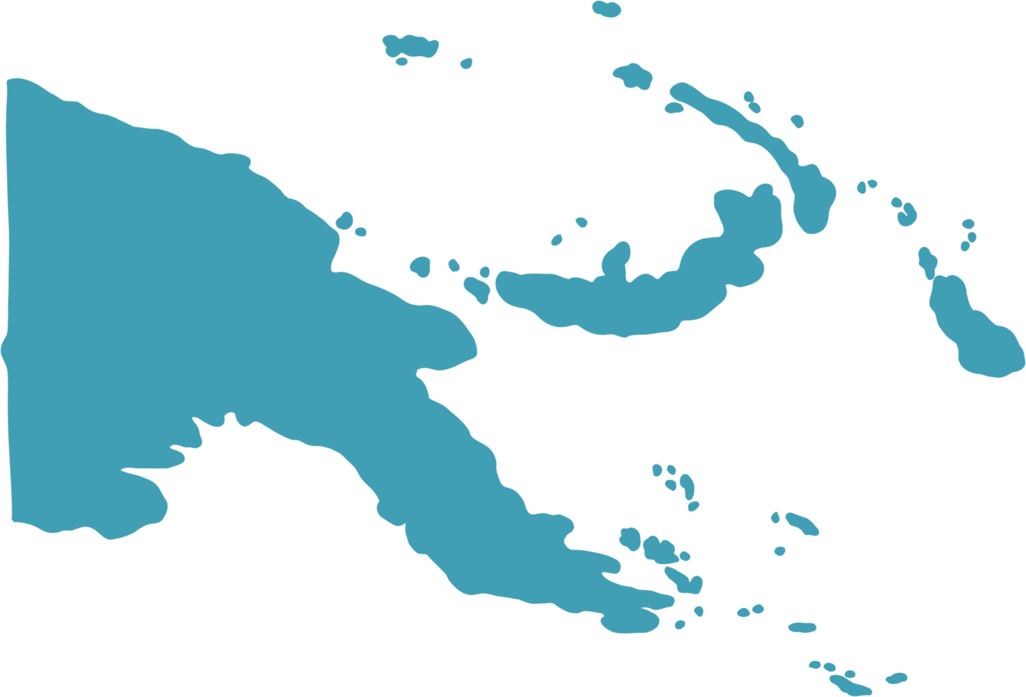 doodle freehand drawing of papua new guinea map. png